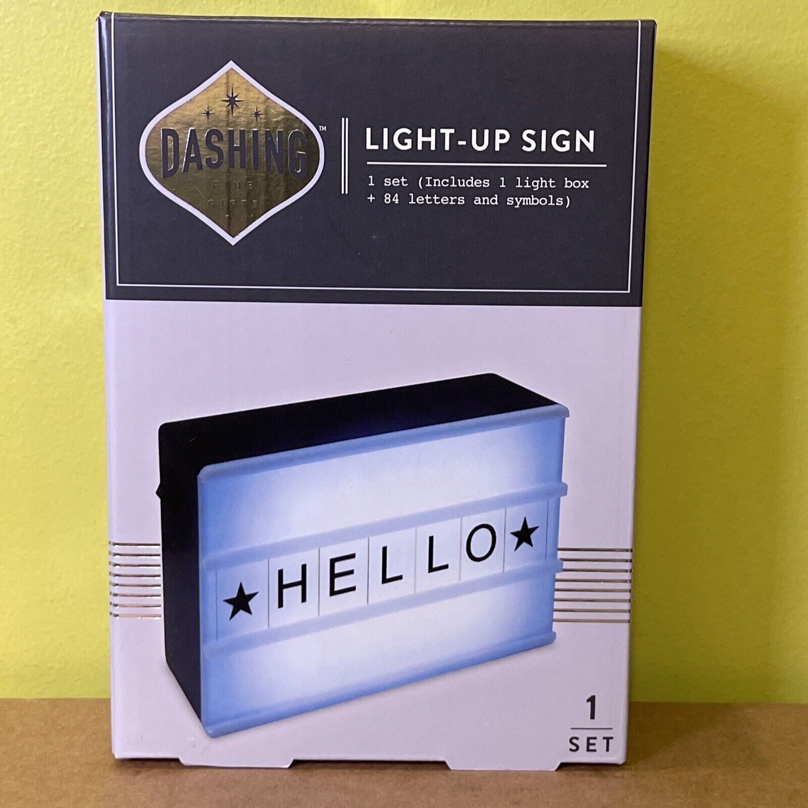 Dashing Fine Gifts Light-Up Sign Includes 1 light box + 84 letters & Symbols NEW