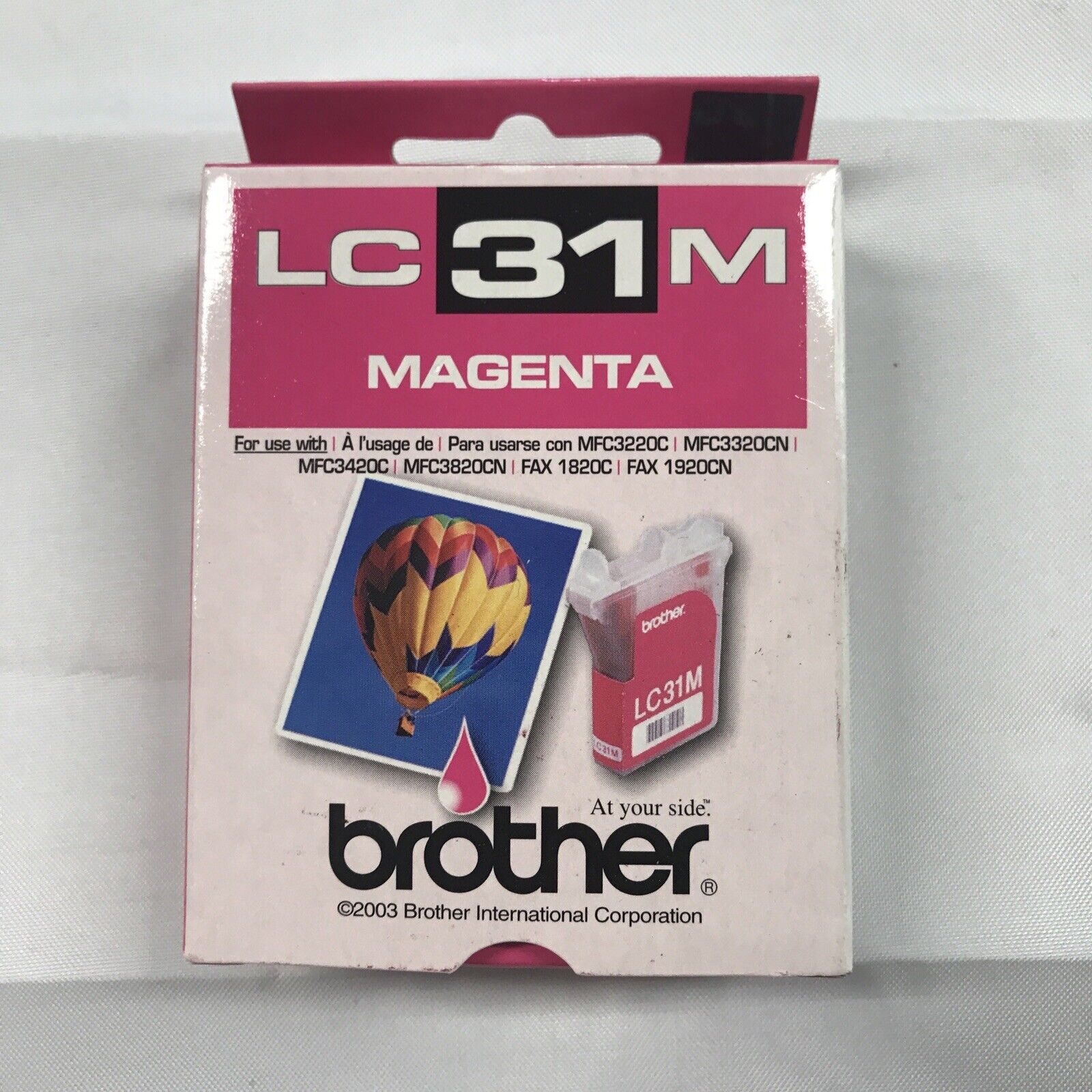 Genuine Brother LC31M Magenta Ink Cartridge -Sealed New Old Stock- Exp. 2007