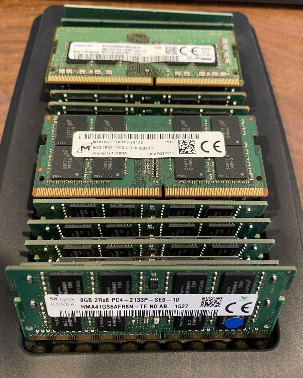 Lot Of 13 Mixed Brands/Speeds 8GB DDR4 Laptop SO-DIMM RAM Memory TESTED