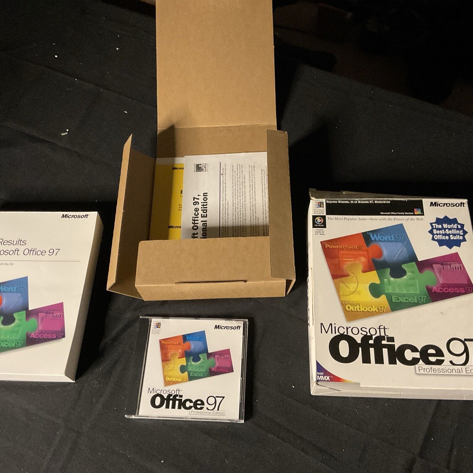 Microsoft Office 97 Professional Edition Big Box comes with product key
