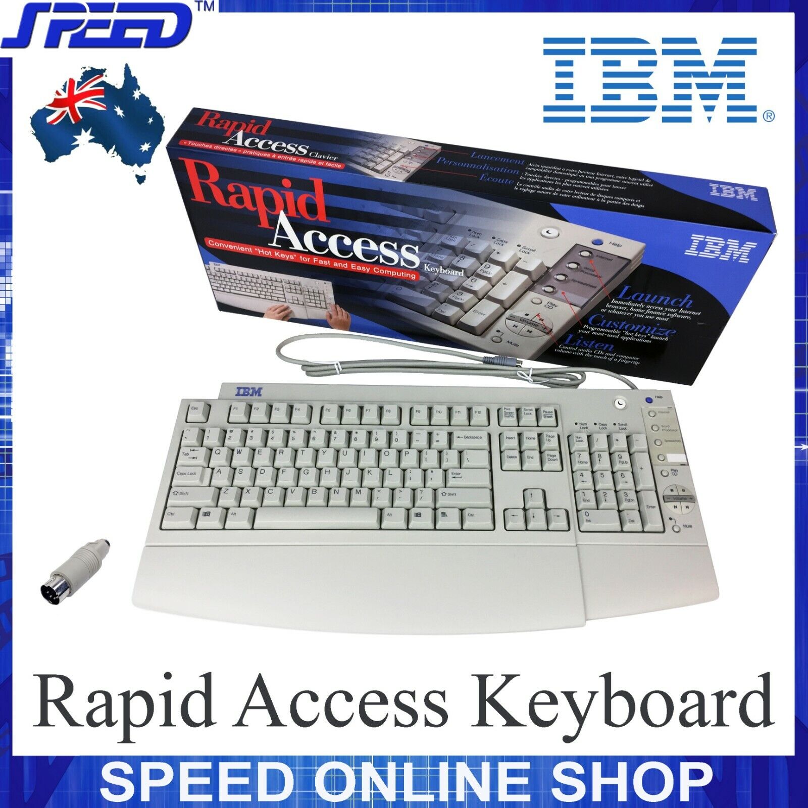 IBM KB-7993 Rapid Access PS2 / AT Keyboard 00K8649 / 12J5557 / 12J5558