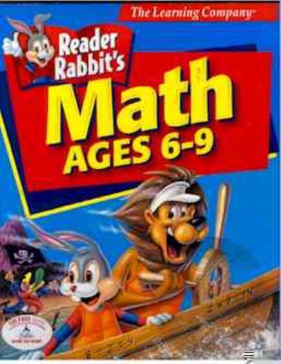 Reader Rabbit\'s Math Ages 6-9 PC MAC CD learn 2 add subtract multiply read clock