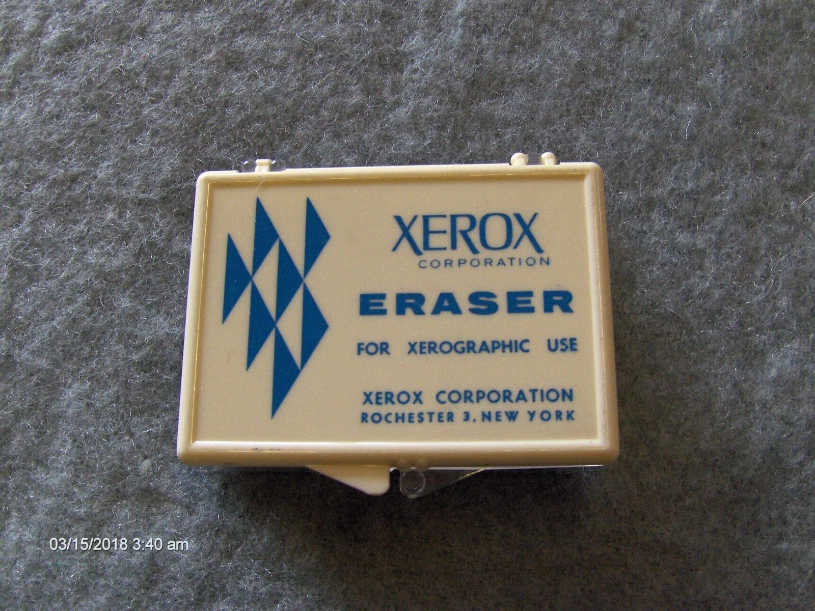 Vintage New Xerox Haliod Eraser Xerograpic Use-Haliod Xerox Inc. Rochester N.Y.