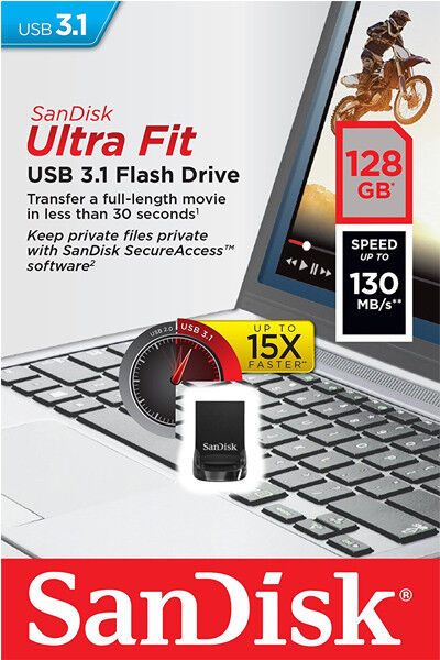 SanDisk 256GB 128GB 64GB 32GB 16GB USB 3.1 3.0 Ultra Fit CZ430 Pen Drive OTG Lot
