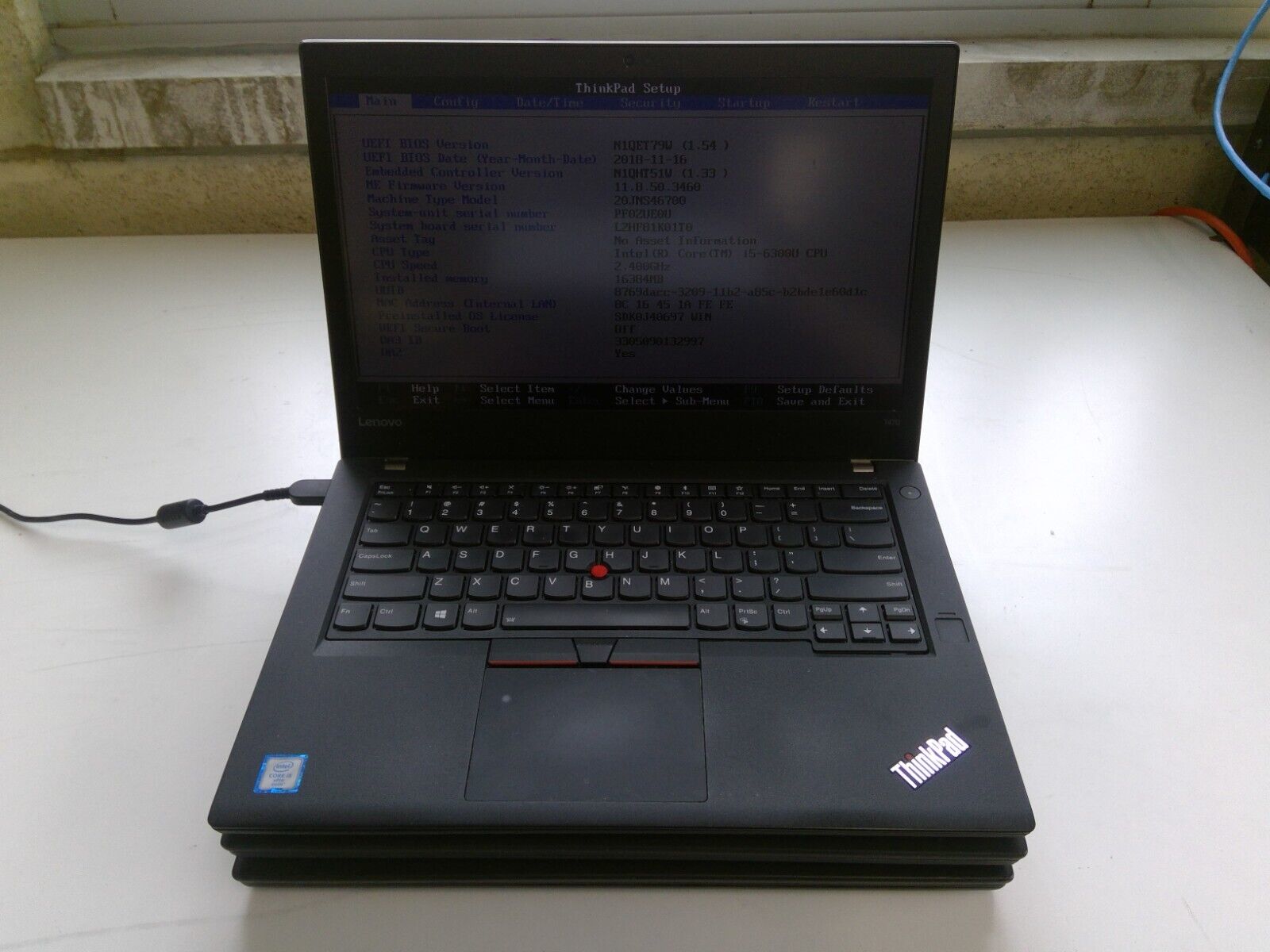 Lot of 3 Lenovo ThinkPad T470, i5 6th Gen, 16GB RAM, 256GB SSD, Bad Battery