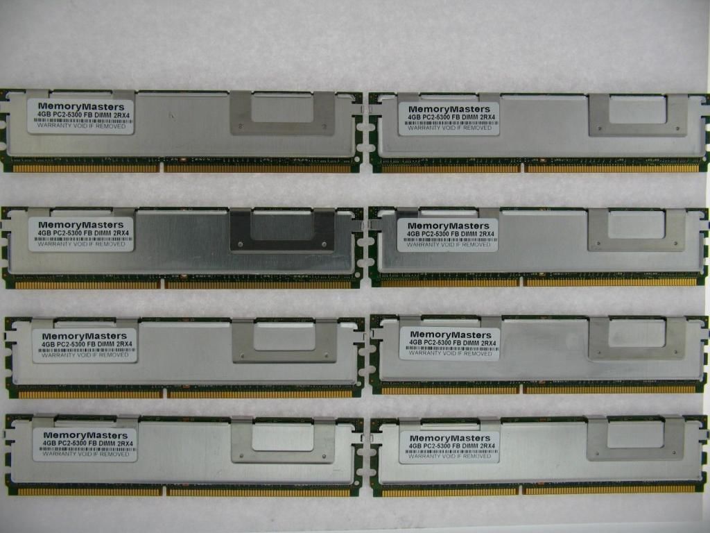 32GB (8x 4GB) FBDIMM PC2-5300F 667MHz FOR DELL PRECISION 490 690 T5400 T7400
