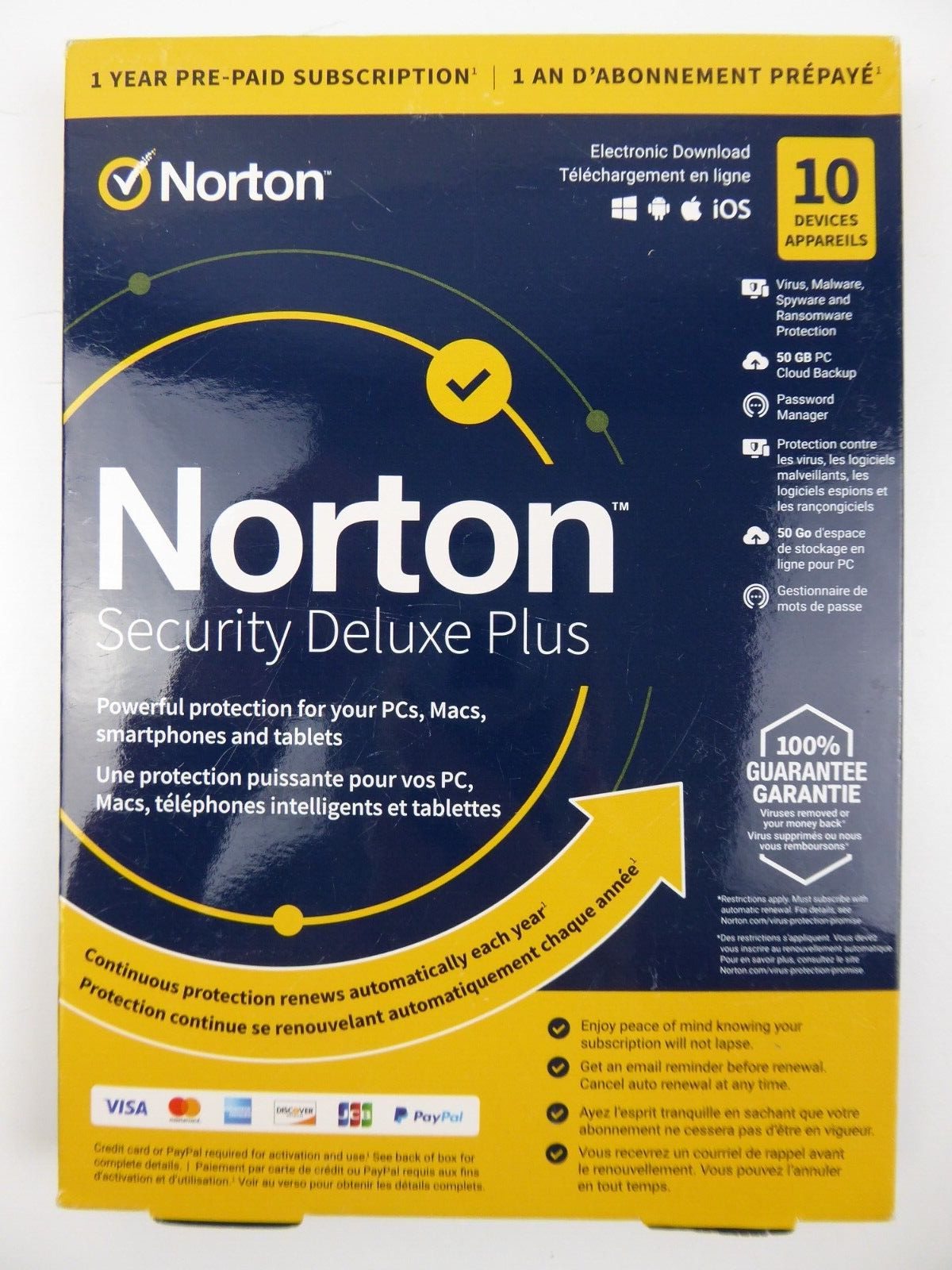 Norton Security Deluxe Plus Antivirus/Internet Security for 10 Devices - 1 Year