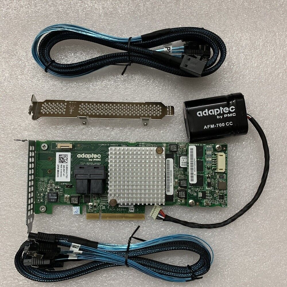 New ASR-8805 Adaptec 12 Gb/s  RAID Card + Flash Module AFM-700  + 2P 8643 cable