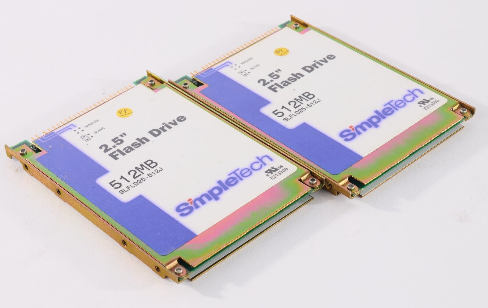 (Lot of 2) SimpleTech SLFLD25-512J 512MB 2.5’’ Commercial IDE Solid-State Drive