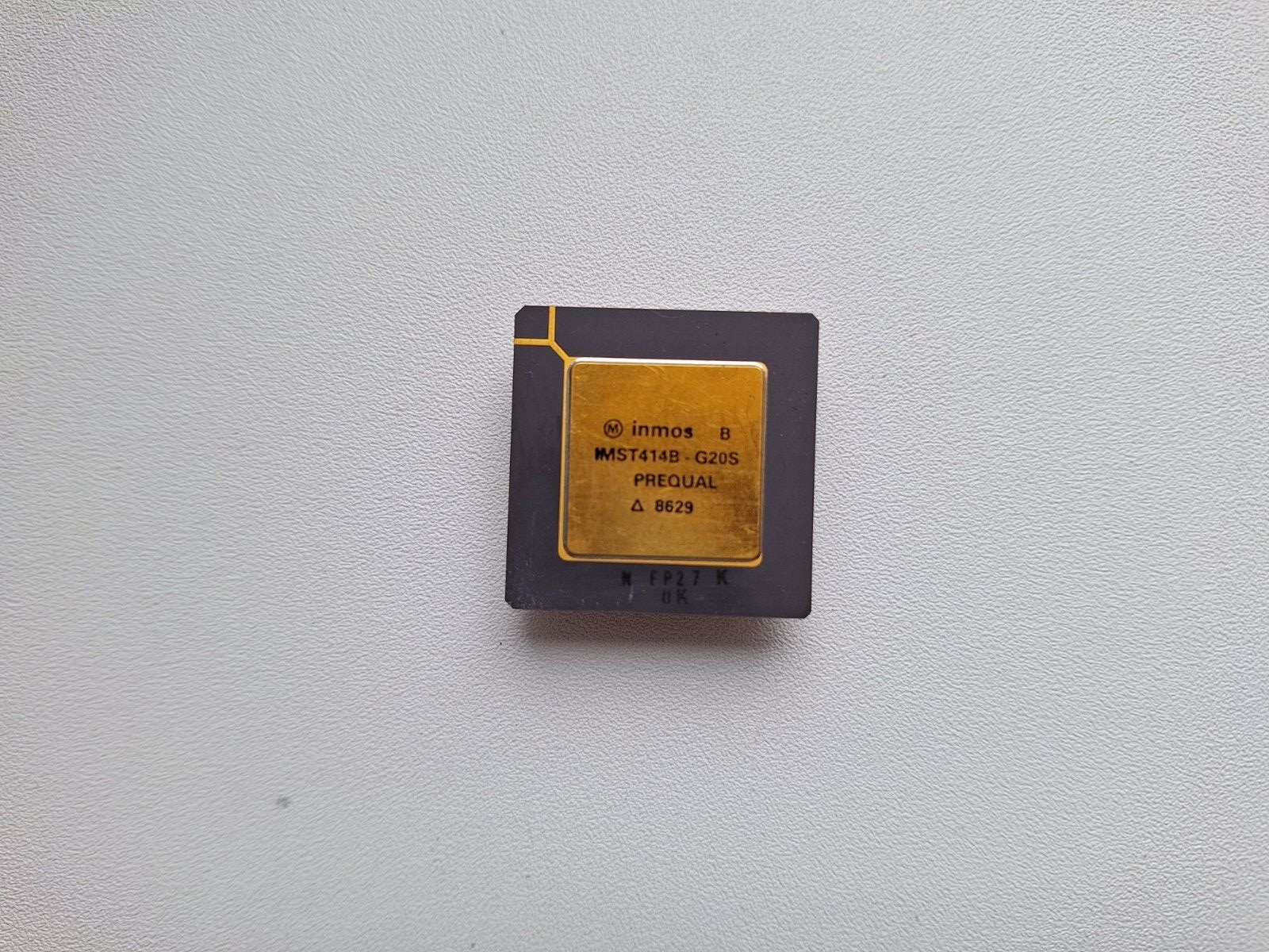 INMOS B IMST414B-G20S PREQUAL very rare SAMPLE T4 transputer vintage CPU GOLD