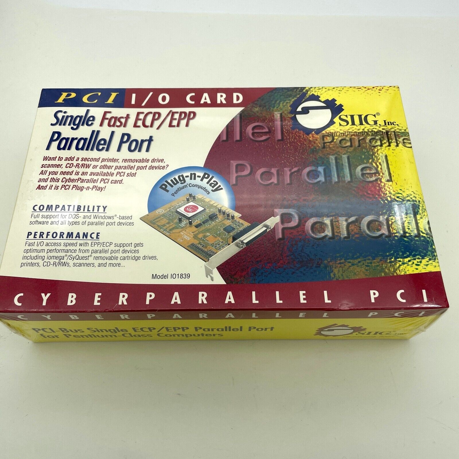 NEW SIIG IO1839 PCI CYBERPARALLEL I/O Card ECP/EPP Parallel Printer - JJ-P00112