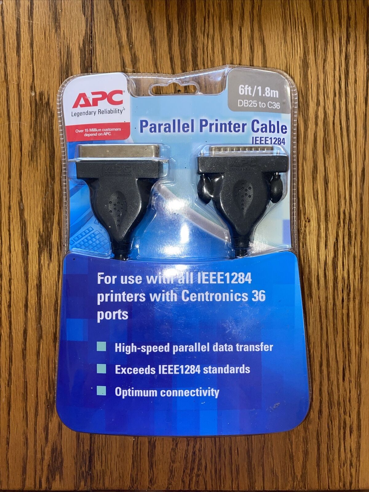 Sealed Box APC IEEE1284 Premium Parallel Printer Cable.  Model 1284-6F-1V.