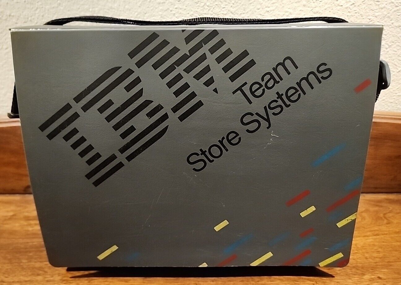 RARE Vintage IBM Team Store Systems Case / Carry Bag Briefcase Storage Box