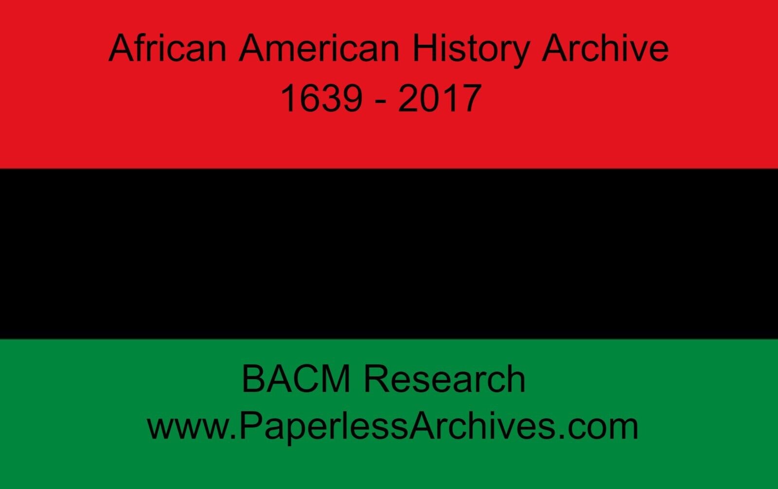 African American Historical Documents Archive 1639 - 2017 USB Drive