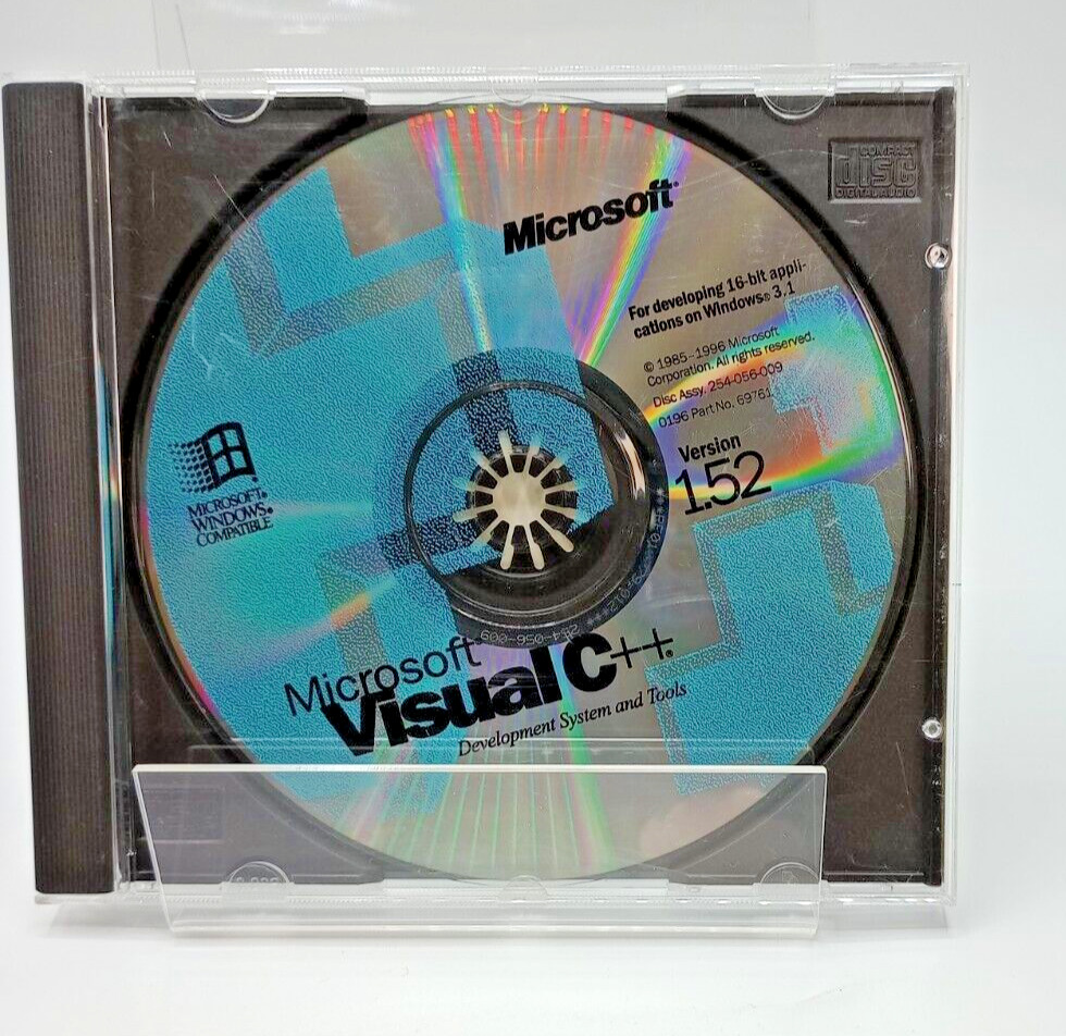 Microsoft Visual C ++ - Development System & Tools CD version 1.52 for Windows