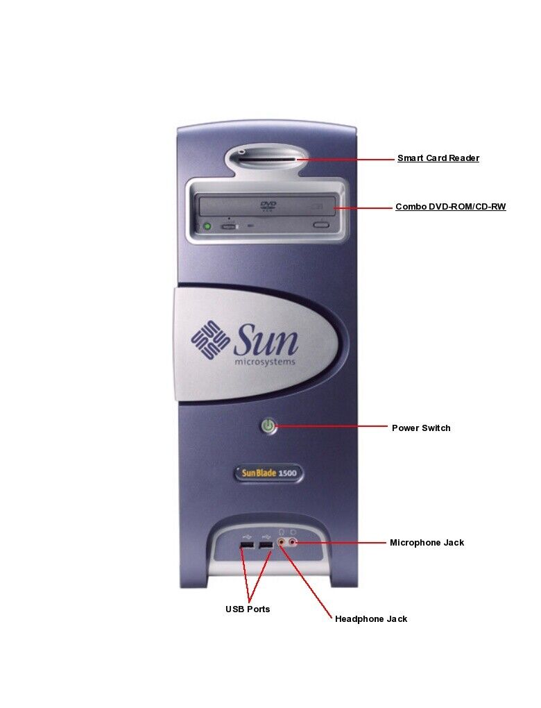 Sun Blade 1500 Silver 1.5Ghz, 1GB Mem, 80GB HDD, XVR100 Graphics, DVD Oracle
