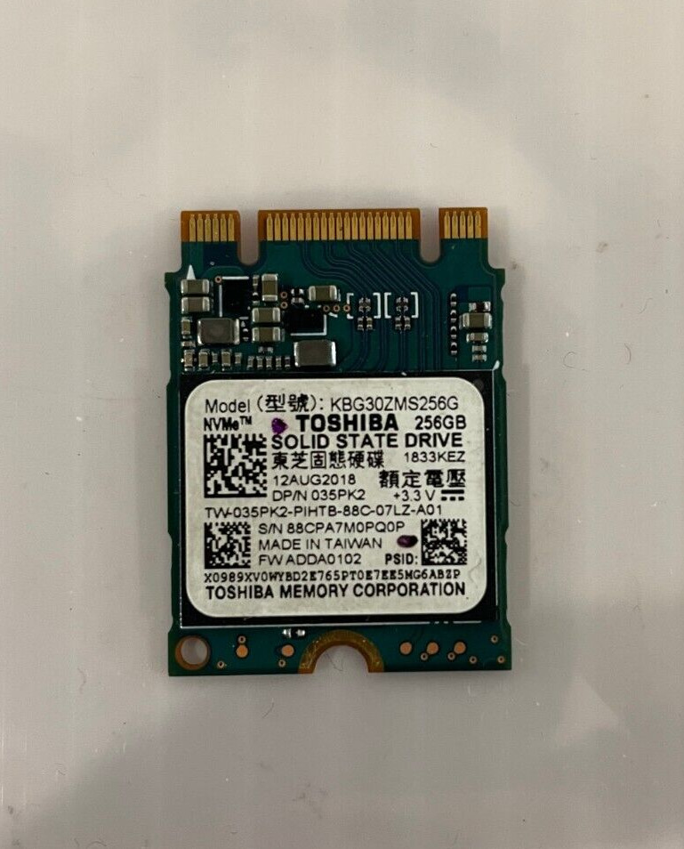Toshiba 256GB mSATA NVMe Internal Solid State Drive SSD KBG30ZMS256G