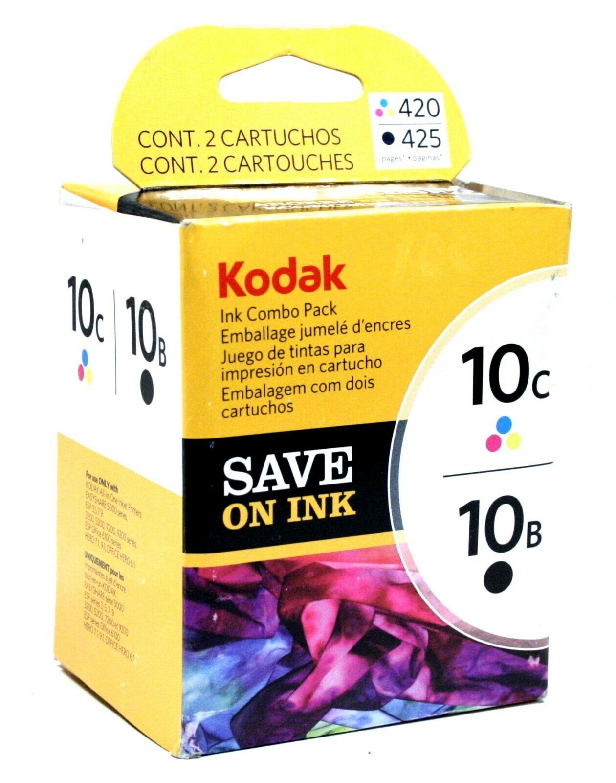 2 Pack Genuine Kodak 10 Ink for ESP 3 5 7 9 3250 5210 5250 7520 Hero 6.1 7.1 9.1