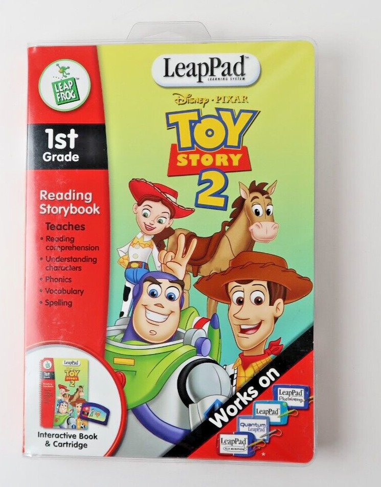 Leap Frog LeapPad Disney Toy Story 2 Interactive Book & Cartridge 1st Grade