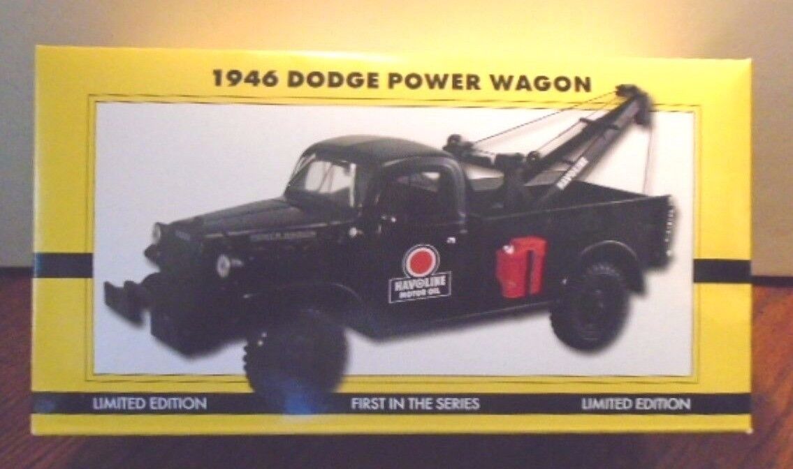 NEW TEXACO DODGE #1 BLACK POWER WAGON TOW TRUCK WRECKER MINT IN A MINT BOX  