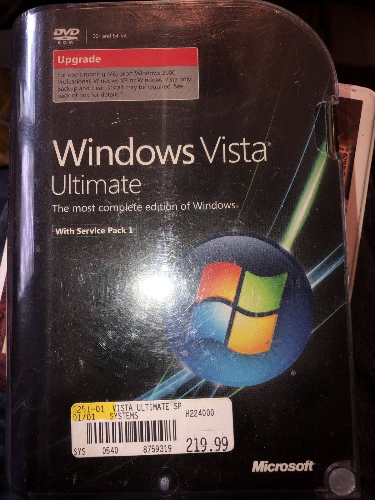 (E568) Windows Vista Ultimate Upgrade DVD