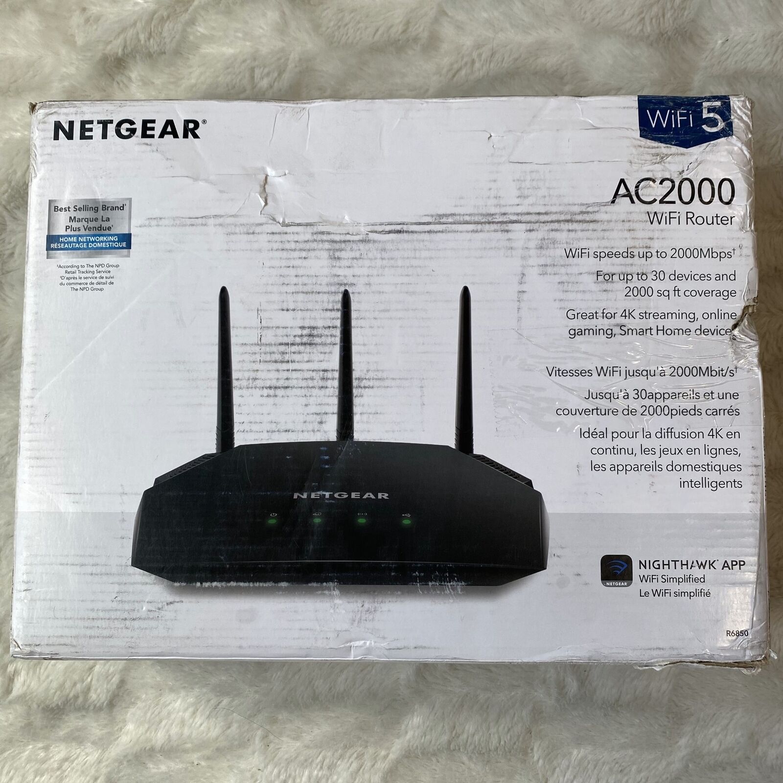 Netgear AC2000 Black Wireless Dual Band Gigabit Smart Wi-Fi Router