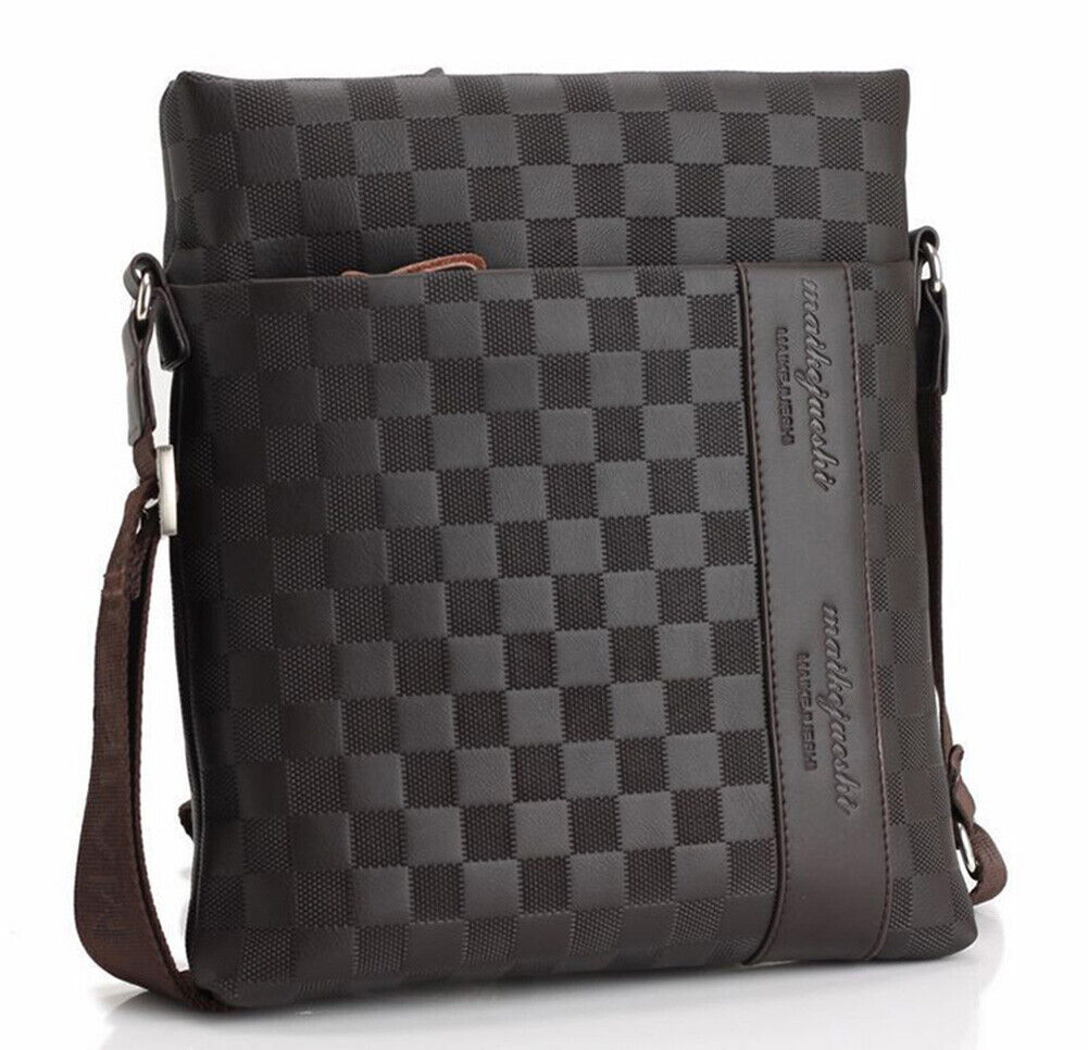 Men\'s Leather Crossbody Messenger Shoulder Bags Handbag Satchel Casual Day Bag