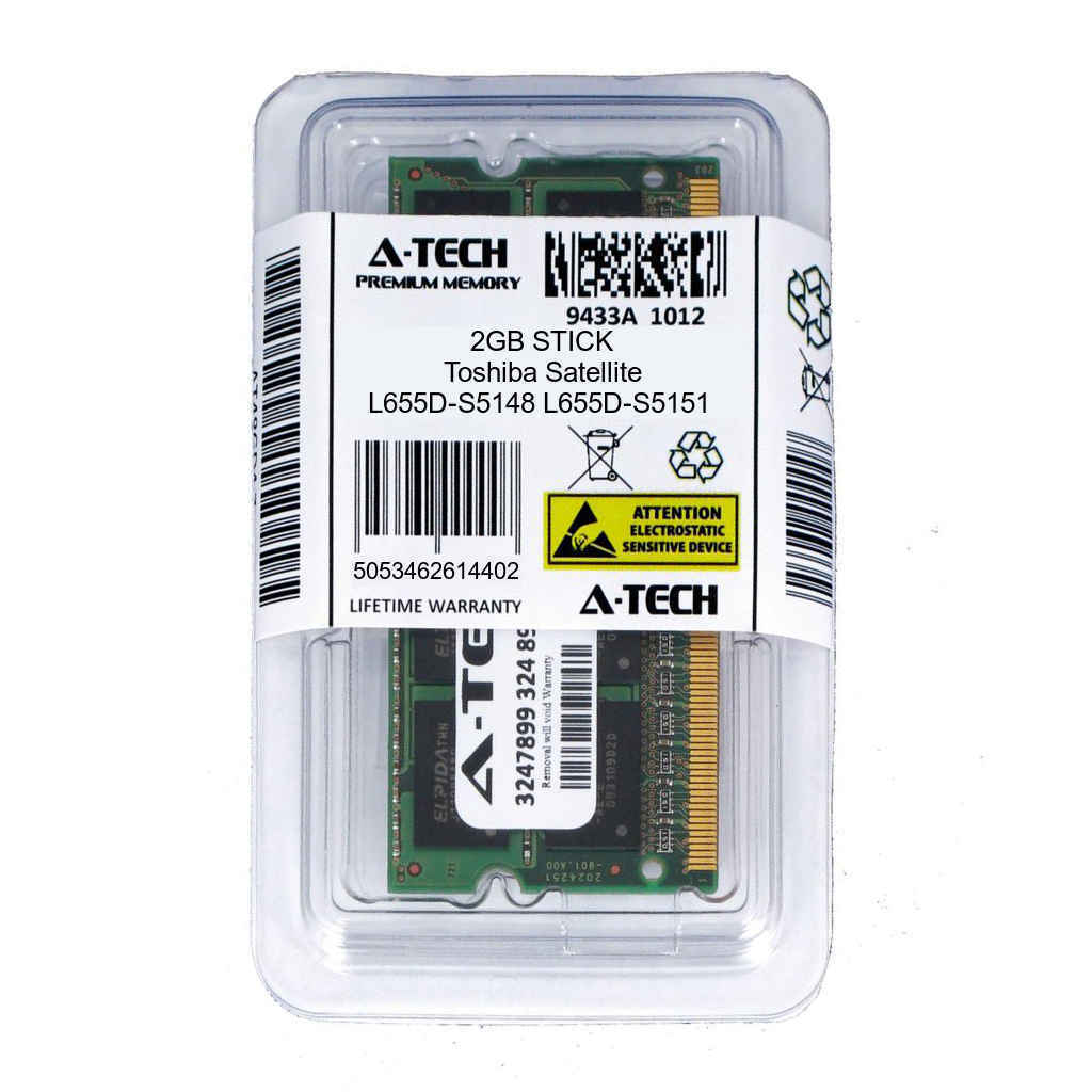 2GB SODIMM Toshiba Satellite L655D-S5148 L655D-S5151 L655D-S5152 Ram Memory