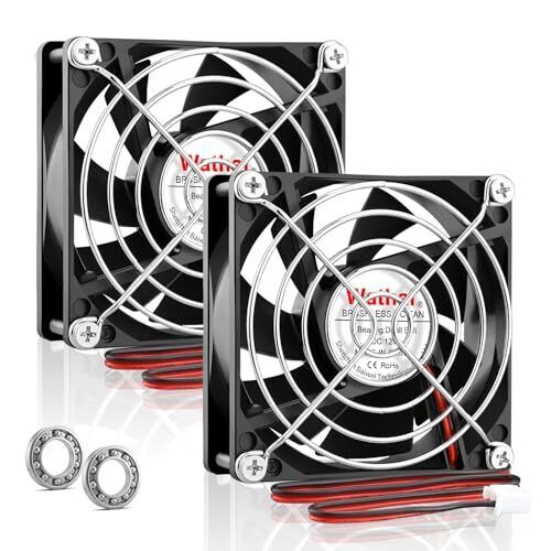 80mm X 25mm Dc Brushless Cooling Fan 12v Dual Ball 2pin For Diy Small Project Co