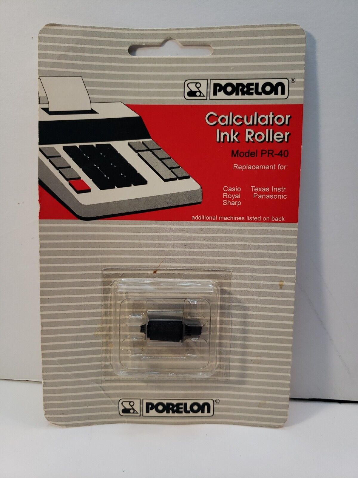 Vtg 1995 Porelon Calculator Ink Roller Model PR-40 Casio Royal Sharp Texas Instr