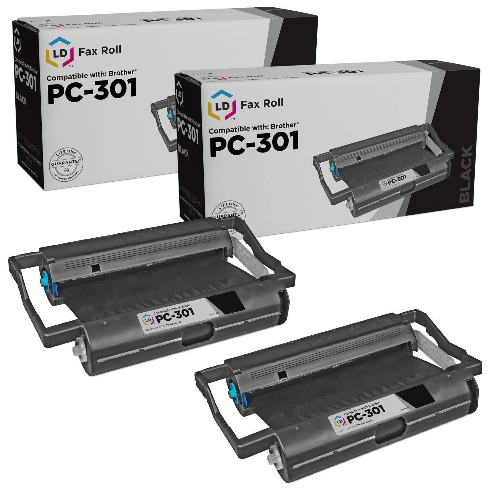 LD Compatible PC301 Set of 2 Fax With Roll for Brother 750 770 775 870 MFC-970MC