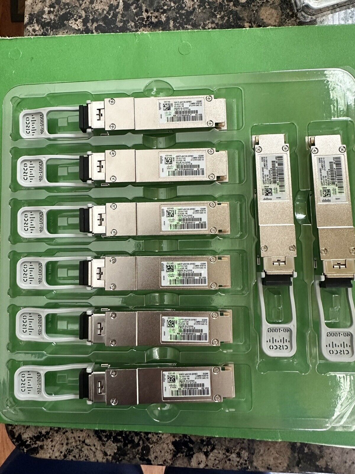 Original Cisco 8x QSFP-40/100-SRBD NEW In Clamshell With Holograms. In Stock.
