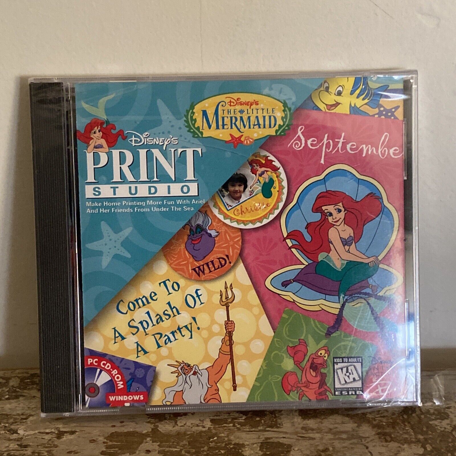 Disney\'s The Little Mermaid Print Studio PC CD Windows Create Graphics 1997