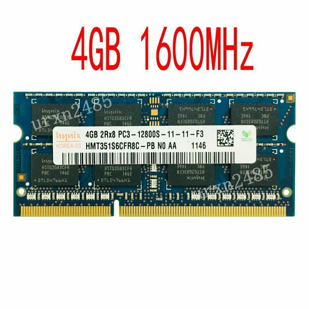 32GB 4x 8GB 4GB 2Rx8 DDR3 PC3-12800S 1600MHz 1.5V CL11 Laptop RAM For Hynix Lot