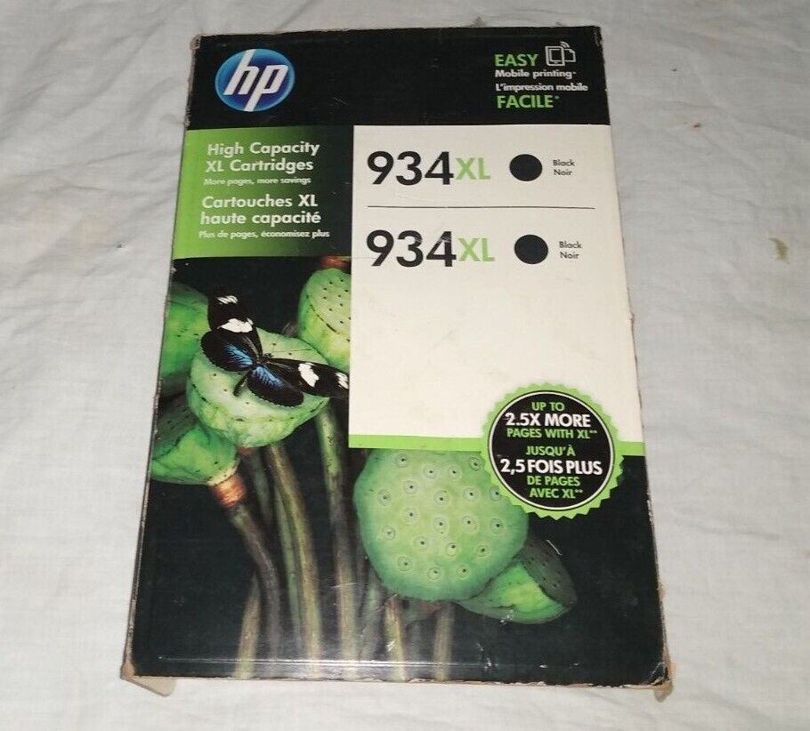HP Black Ink Cartridges 934XL - New in Package a Pair of two 2