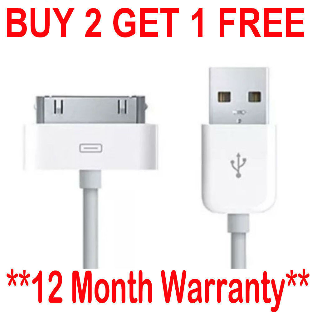 Genuine Charging Cable Charger Lead for Apple iPhone 4,4S,3GS,iPod,iPad2&1