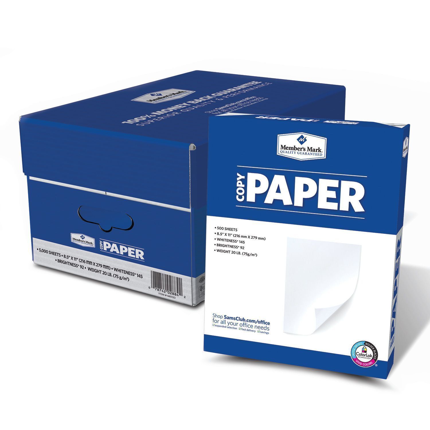 5000 Sheets Ten Ream Case Copy Paper 20lb, 92 Bright, 8 1/2