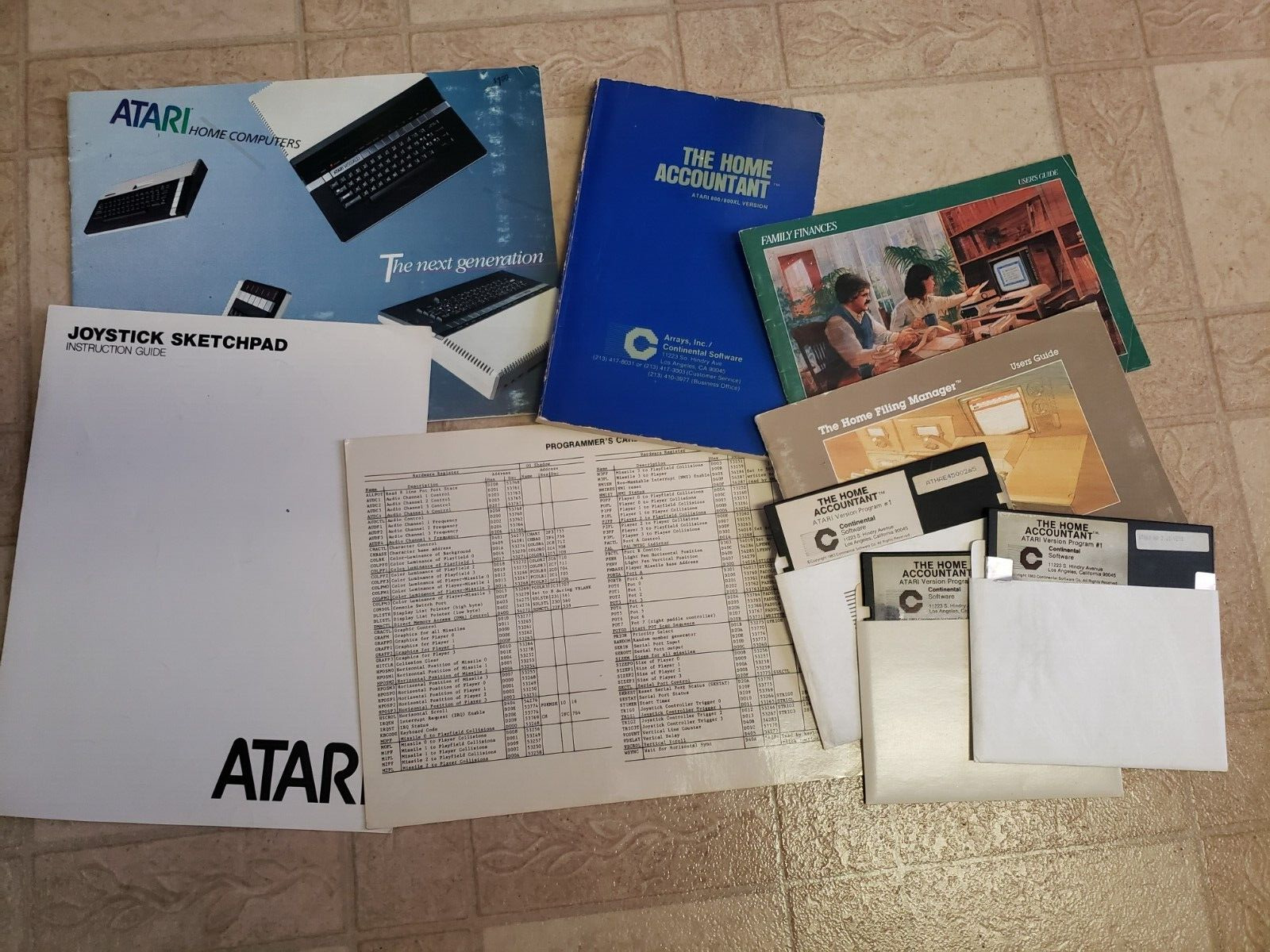 Atari Brochure Home Computers The Next Generation Catalog 1983 Vintage LOT Disks