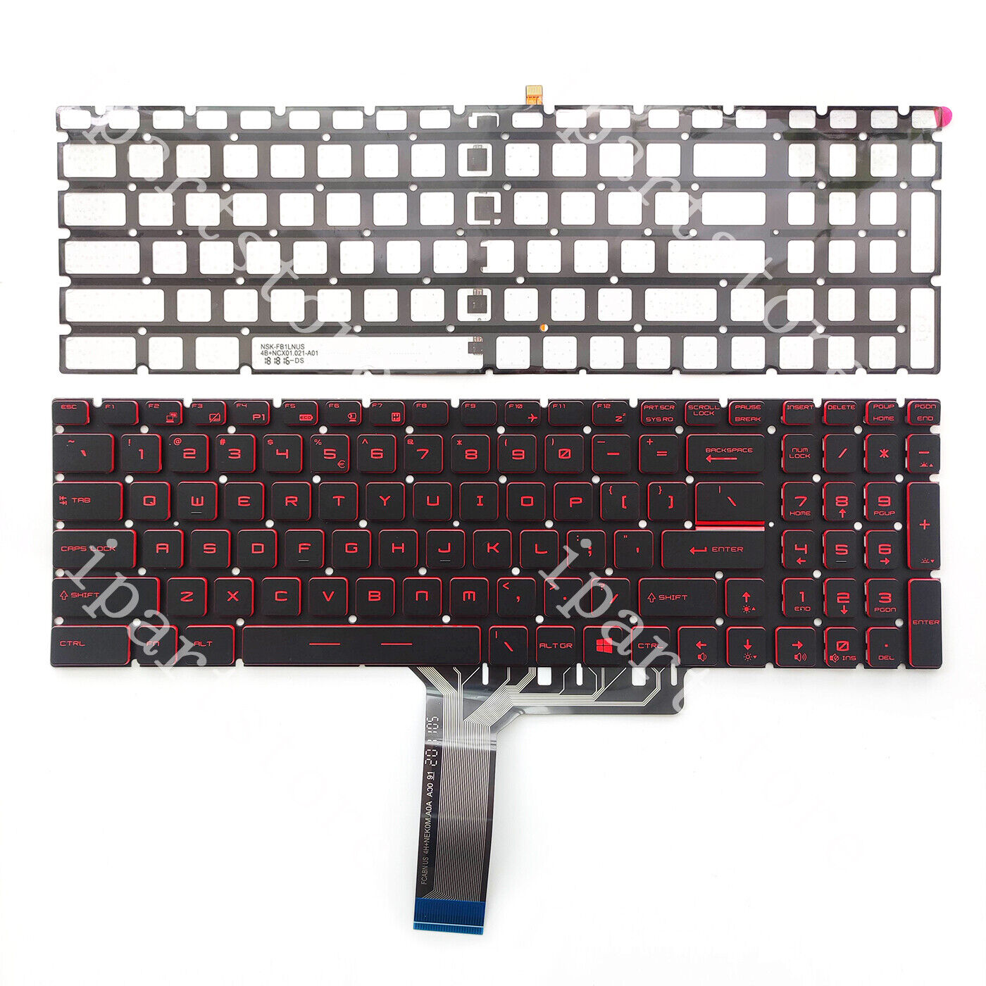 New  Laptop Keyboard With Red Backlight for MSI GL63 GL73 Series 8RC 8RD 8SE US