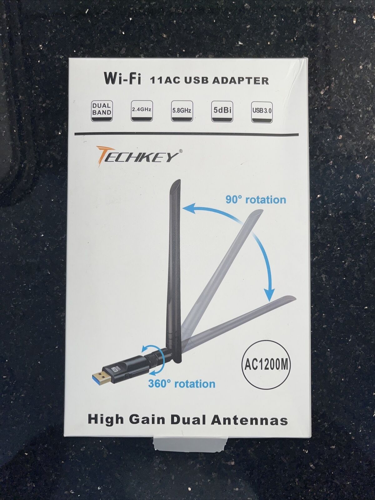 Wifi 11 Ac USB Adapter High Gain dual Antennas.