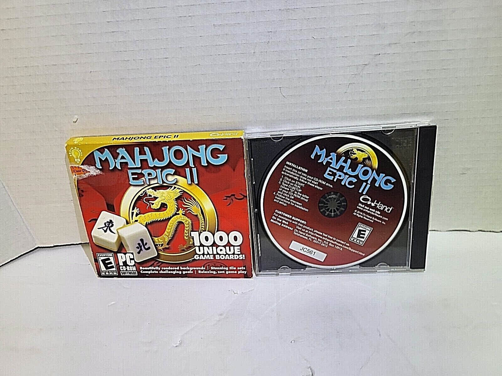 Mahjon Epic II 1000 Unique Game Boards PC CD Rom Game (Rated E) 