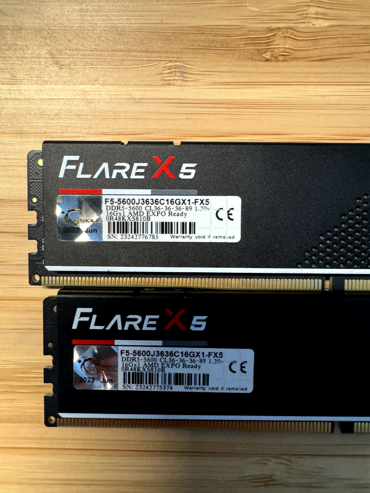 G.SKILL Flare X5 32GB (2 x 16GB) PC5-44800 (DDR5-5600) 30-36 Latency DIMM Memory