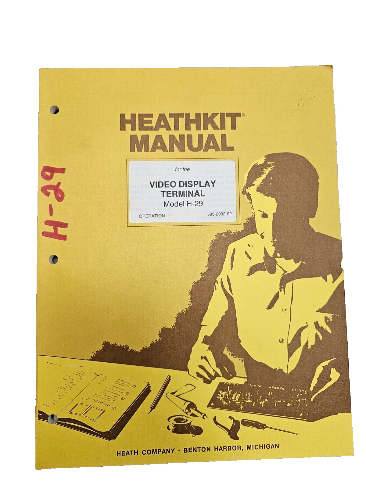Vintage 70's Heathkit Manual Video Display Terminal H-29 Operation 595-2992-02