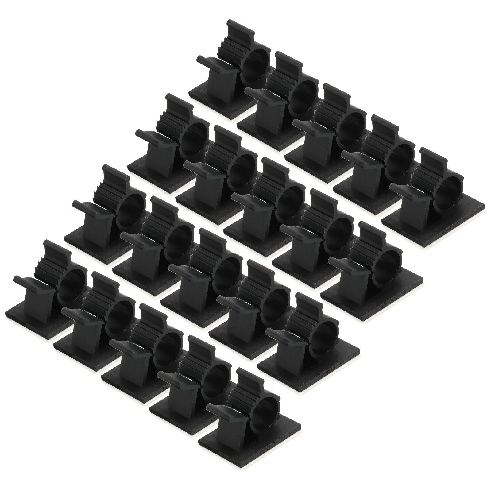 50Pcs Cable Clips 8-10mm Dia Self Adhesive Nylon Wire Holder Adjustable Black