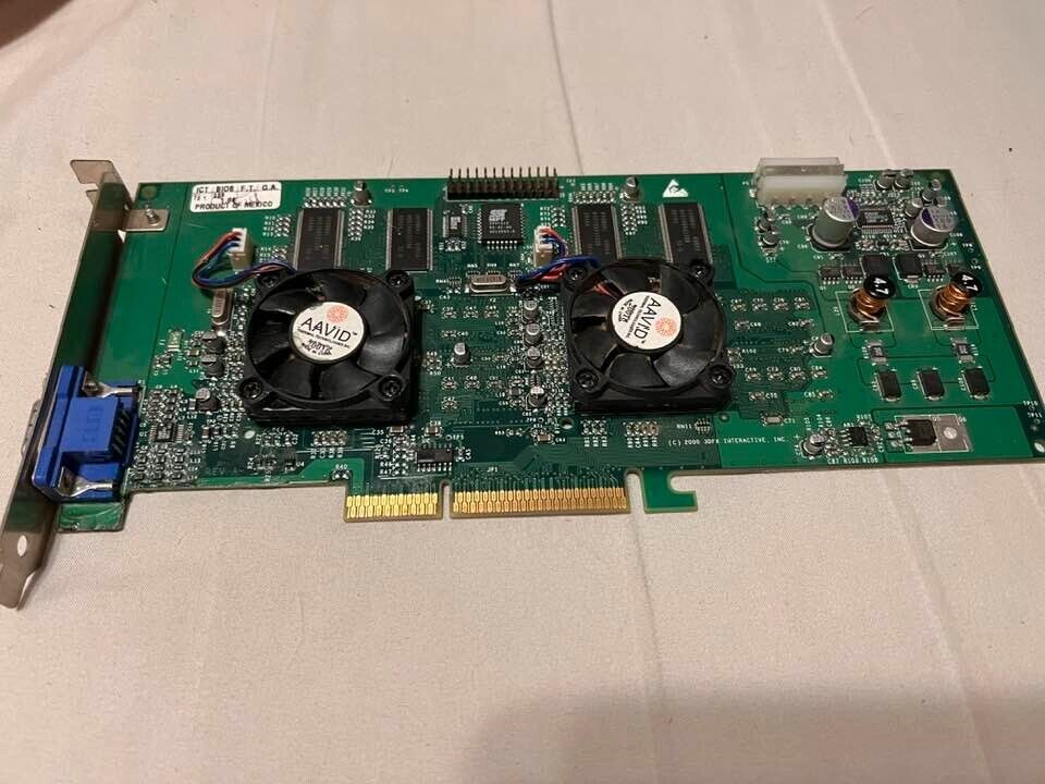 3Dfx VooDoo 5 5500 64MB AGP -BOOTS TO BIOS No futher Testing - GPU  - Video Card