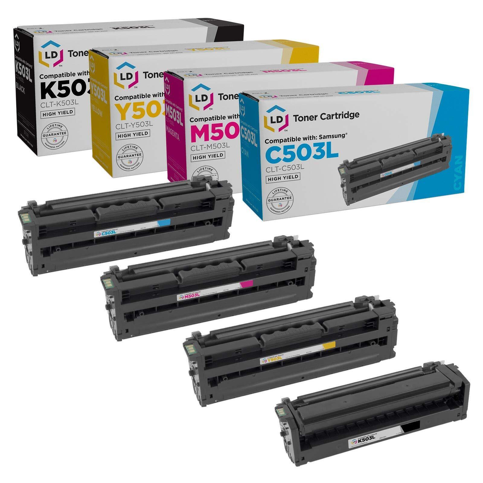 LD Compatible Samsung CLT-503L Series Toner Set of 4 for C3010DW and C3060FW MFP
