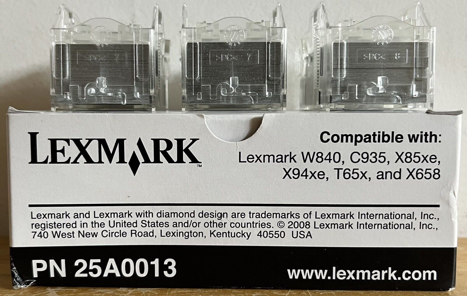 Genuine Lexmark 25A0013 , 3 Staple Cartridges Compatible W / Several Models New