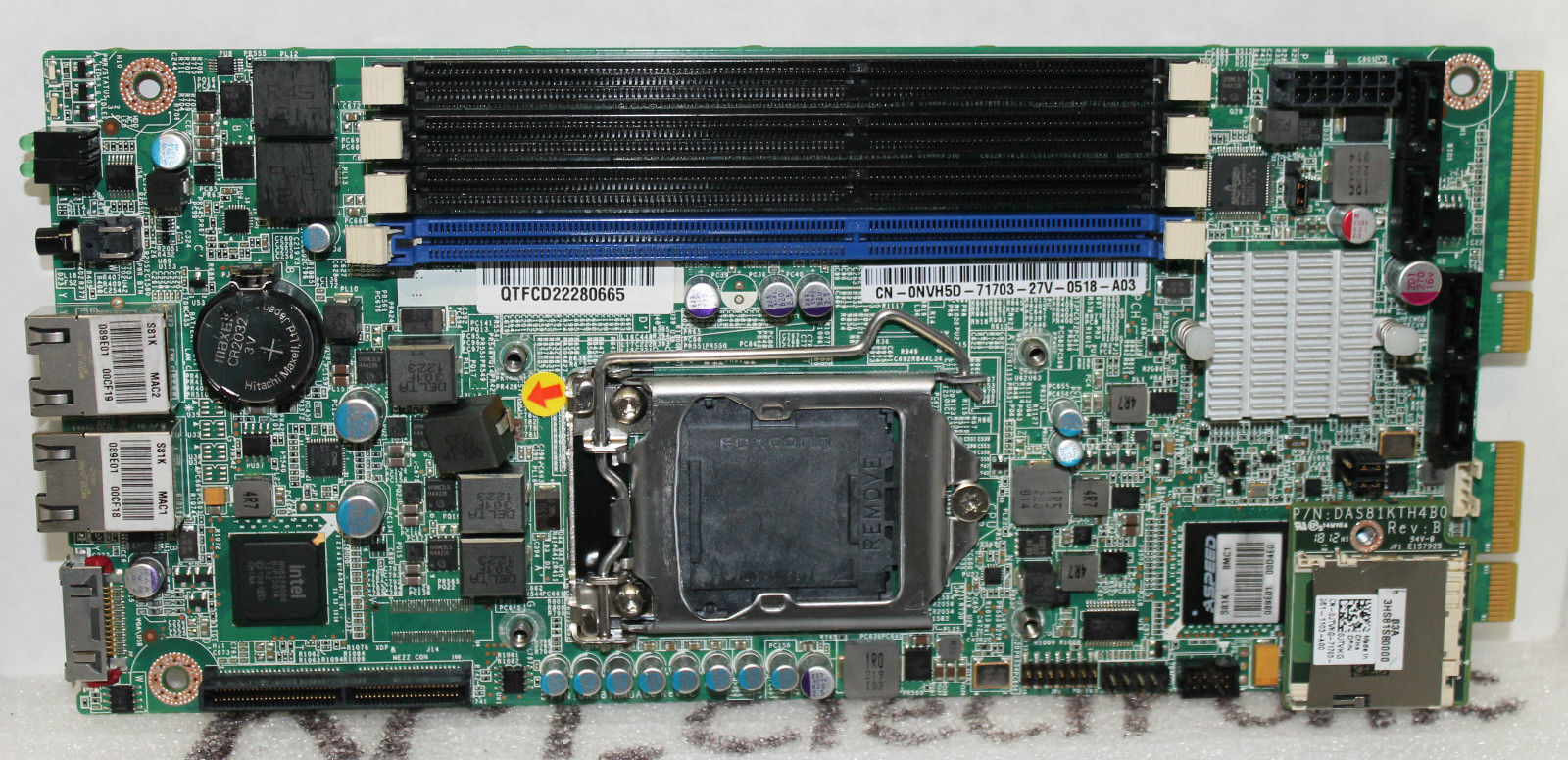 Genuine Dell NVH5D JTVKG KXND9 PowerEdge C5220 Server Socket LGA1155 Motherboard