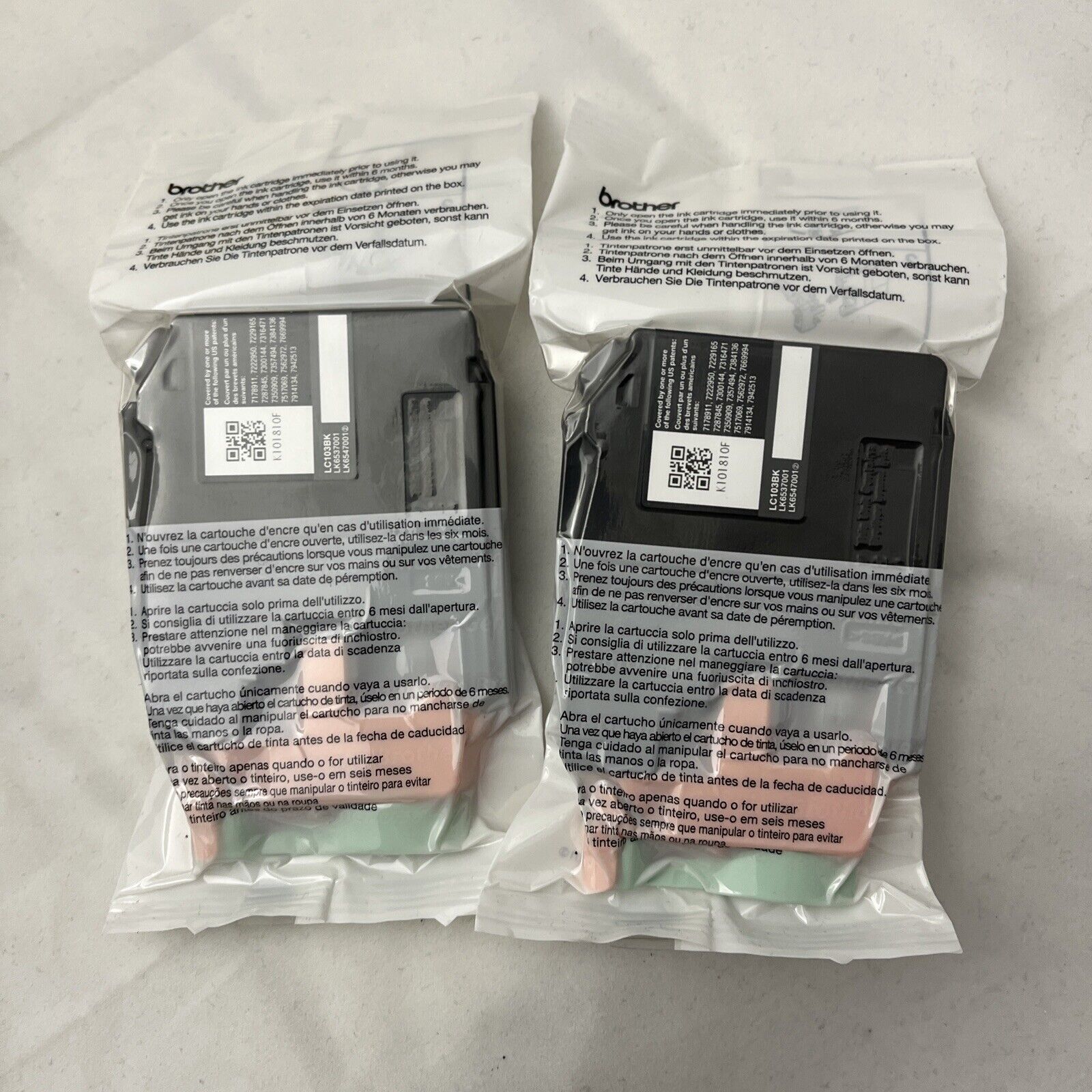 Sealed OEM Genuine Brother LC103BK XL Black Ink Cartridge EXP 08-2026