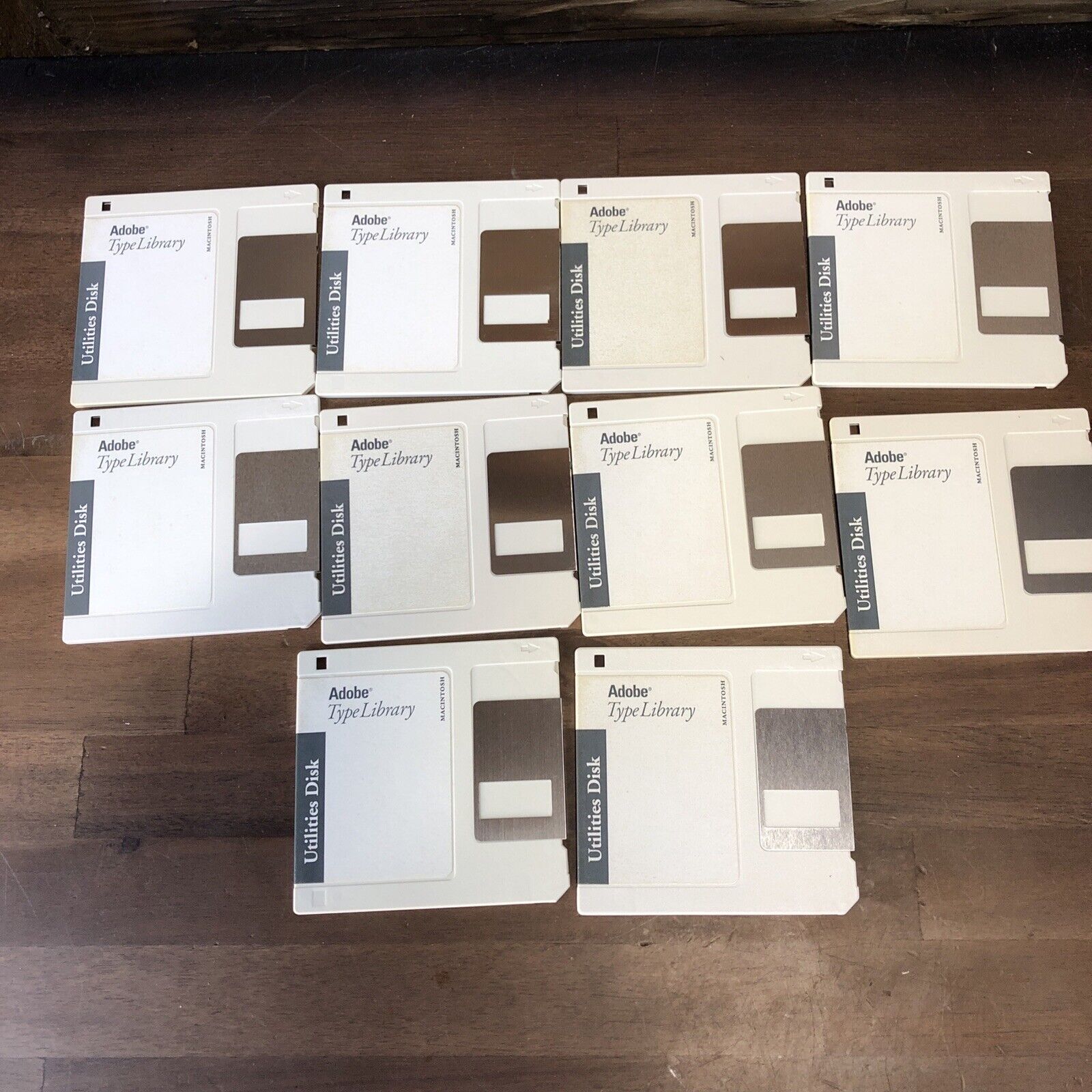 Vintage Adobe Type Library Floppy Disks For Macintosh Untested 1991